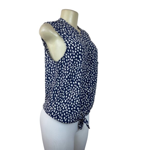 Joie Women's Navy Blue Sleeveless Blouse Sz M - NWT - Picture 3 of 10